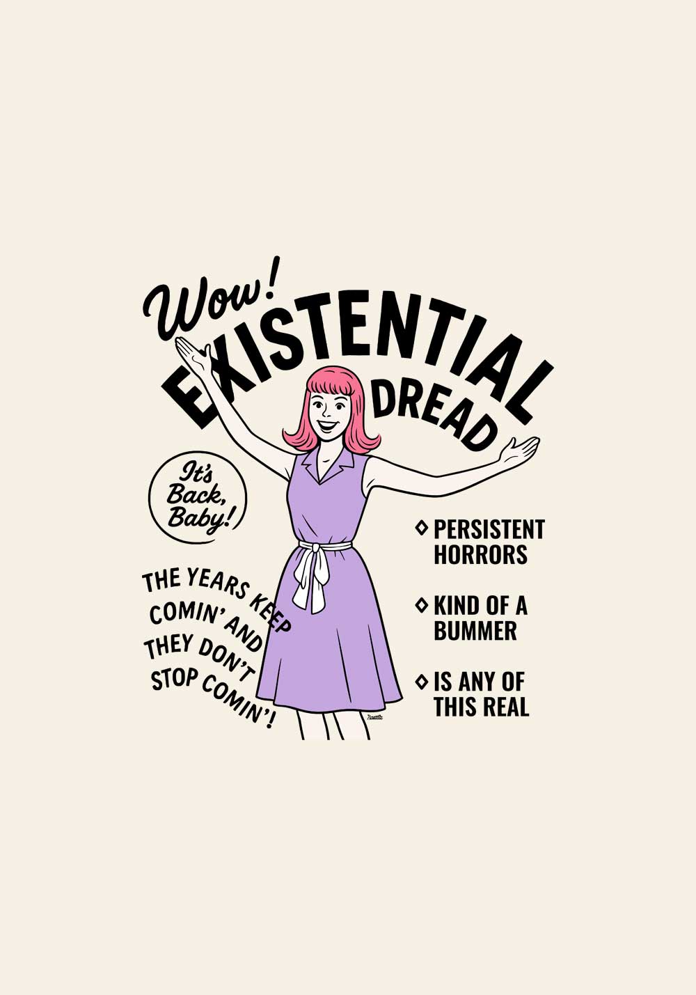 Wow Existential Dread Tee - Dark Humor Shirt