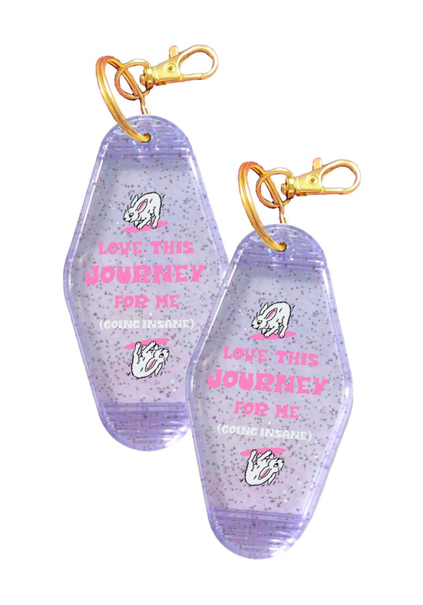 Love This Journey Glitter Keychain by kaeraz bunny glitter rabbit
