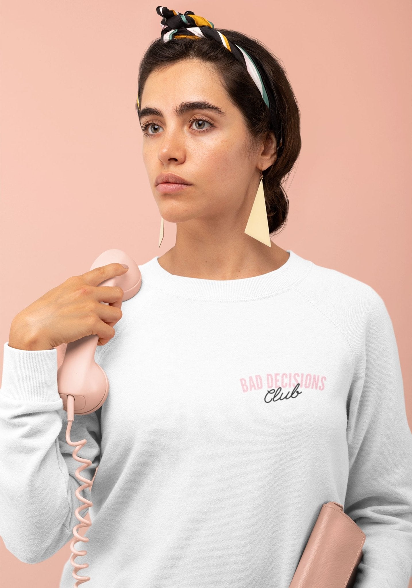 Bad Decisions Club Sweatshirt by kaeraz Girl Gang Tees Vintage Style Shirts Southwest Tees Medium