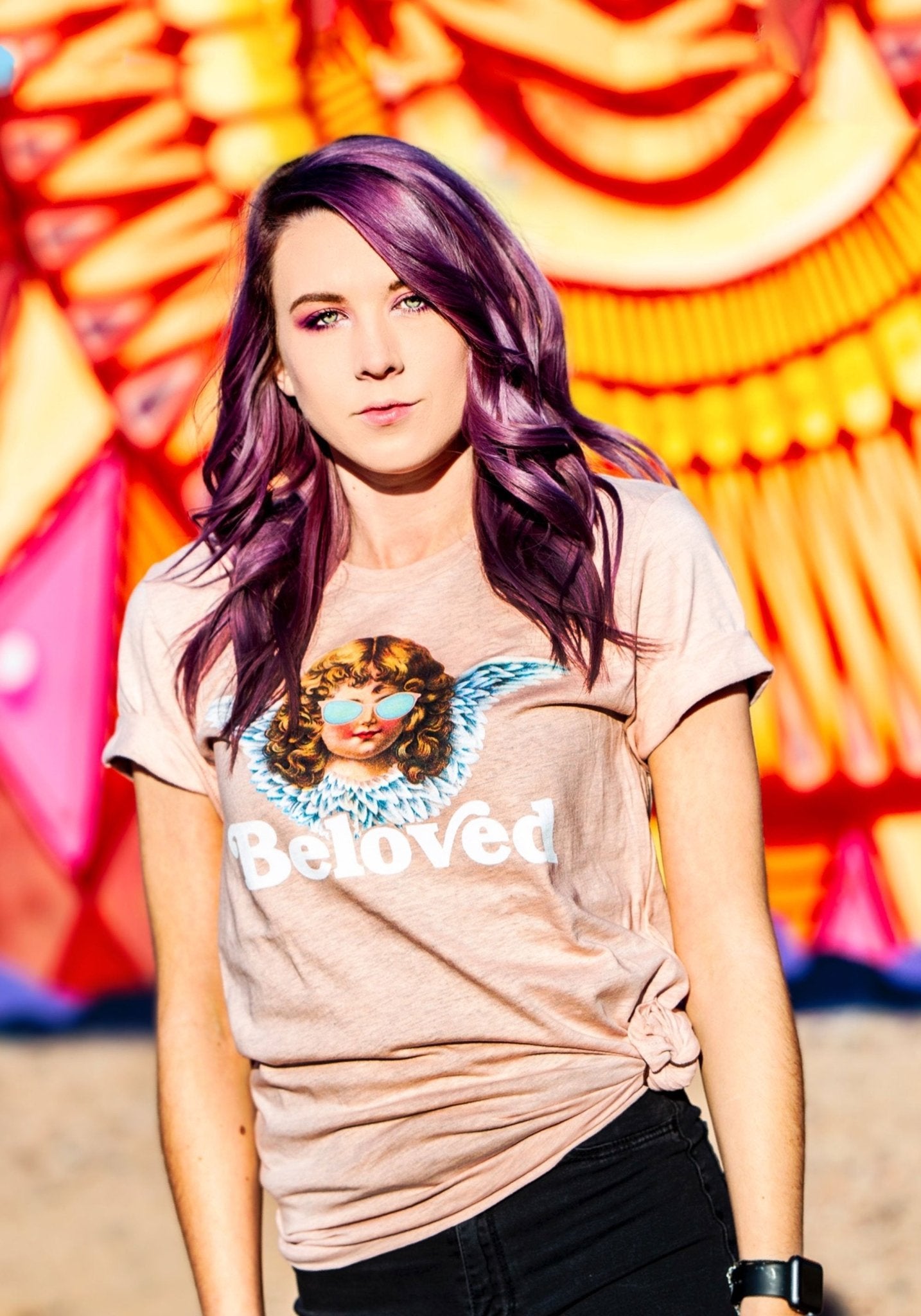 Beloved Tee by kaeraz angel galentines heart