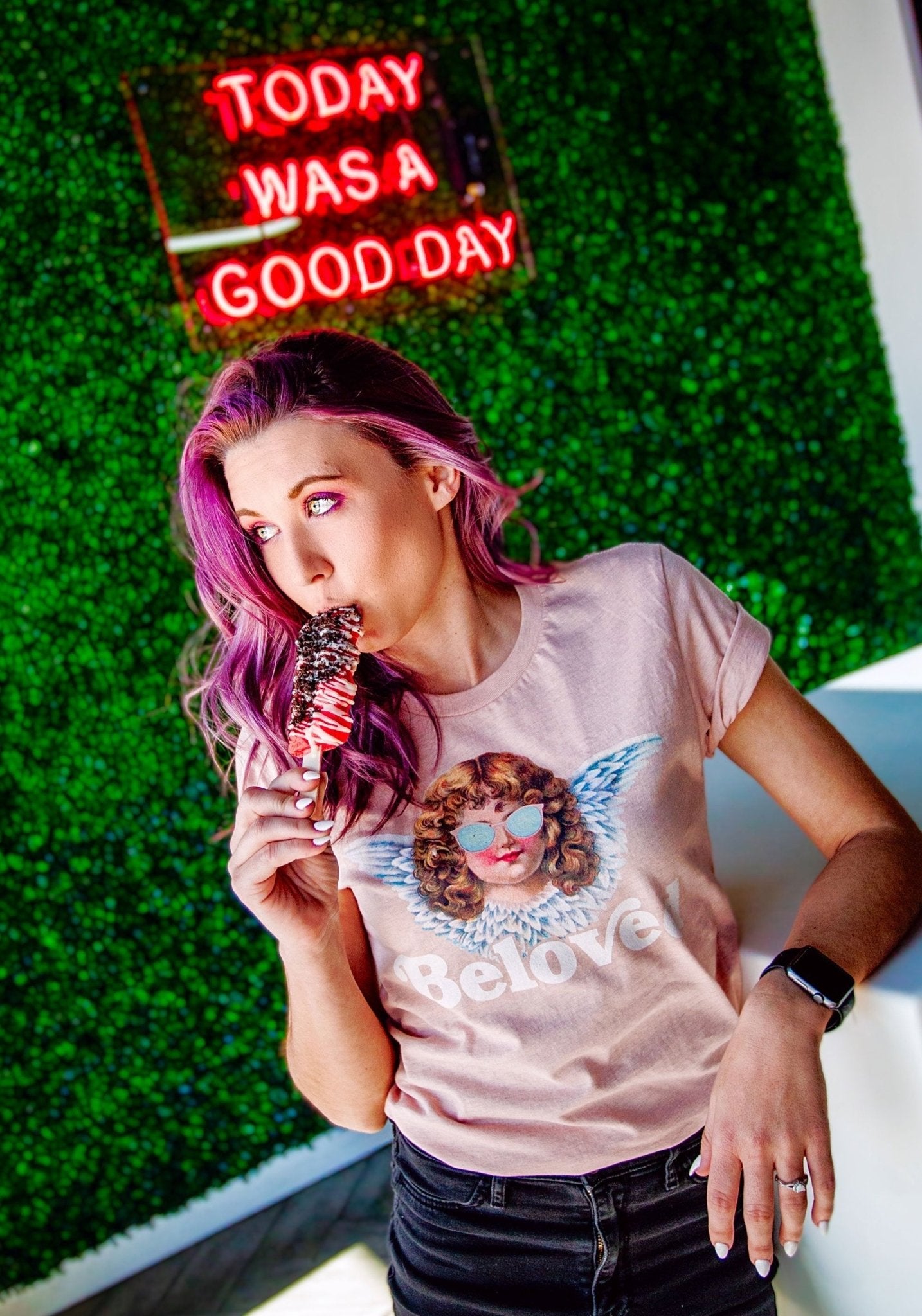 Beloved Tee by kaeraz angel galentines heart