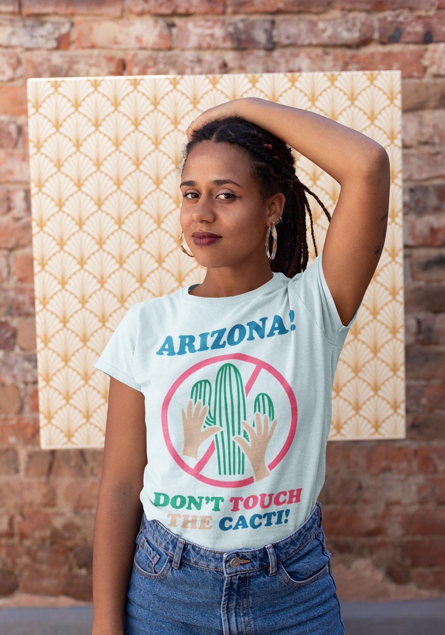 Don't Touch the Cacti Tee by kaeraz arizona arizona shirt cactus
