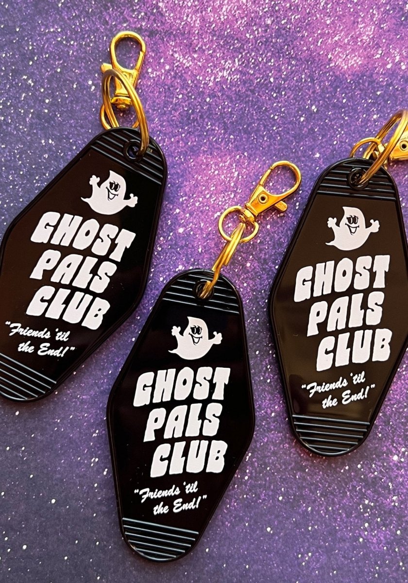 Ghost Pals Club Keychain by kaeraz | Witchy Halloween Gifts for Women