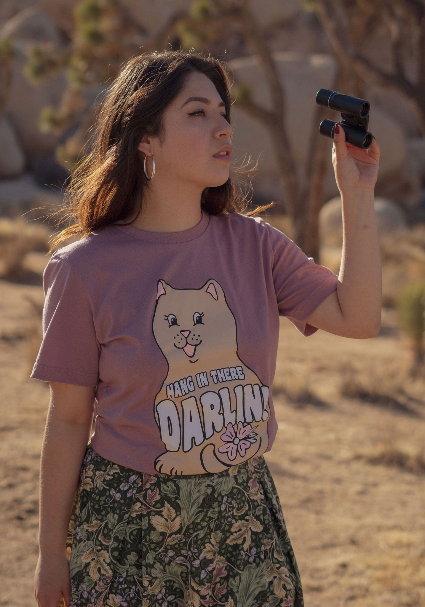 Hang In There Darlin Tee by kaeraz cat country cowgirl