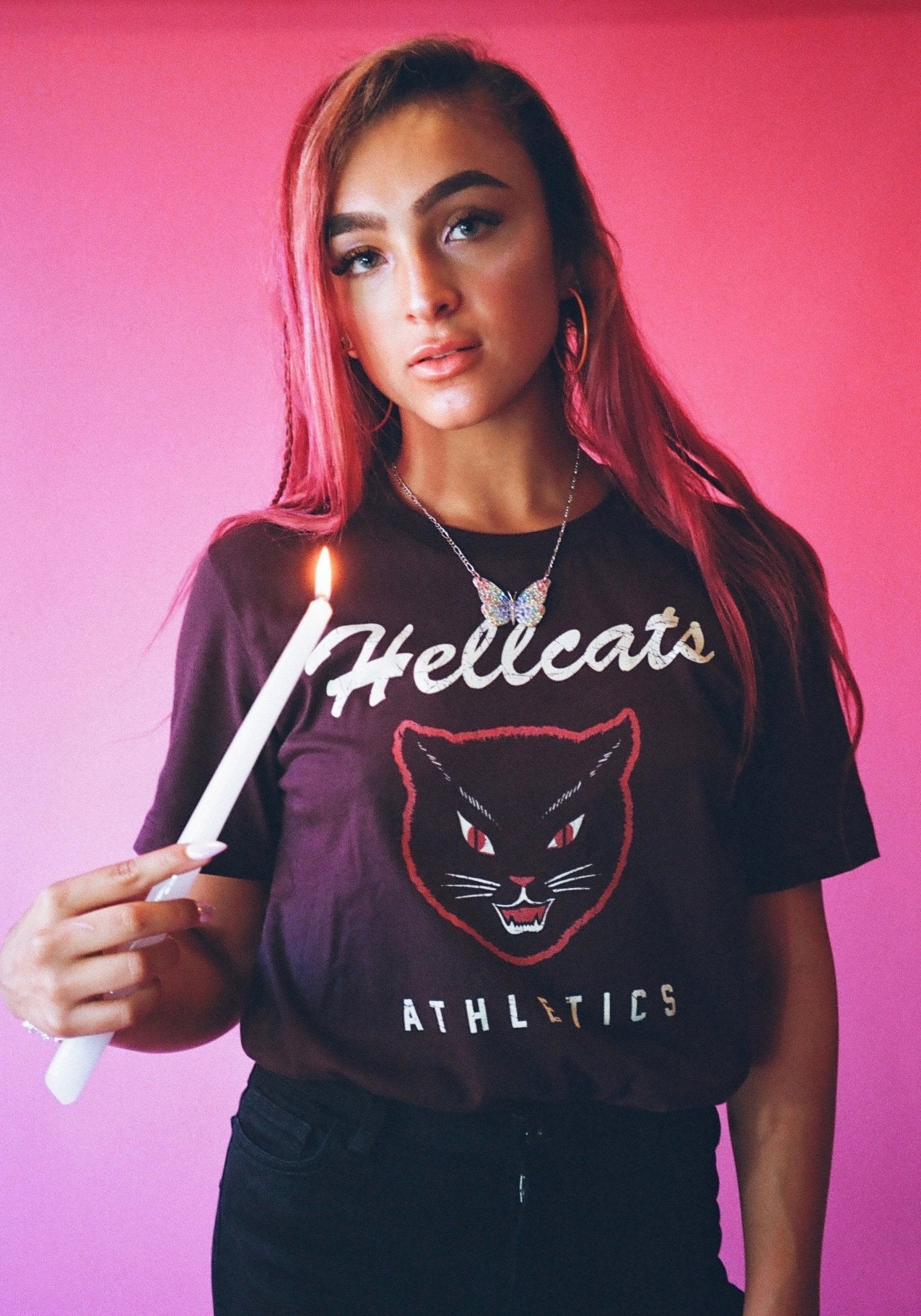 Hellcats Athletics Tee by kaeraz athletic cat goth