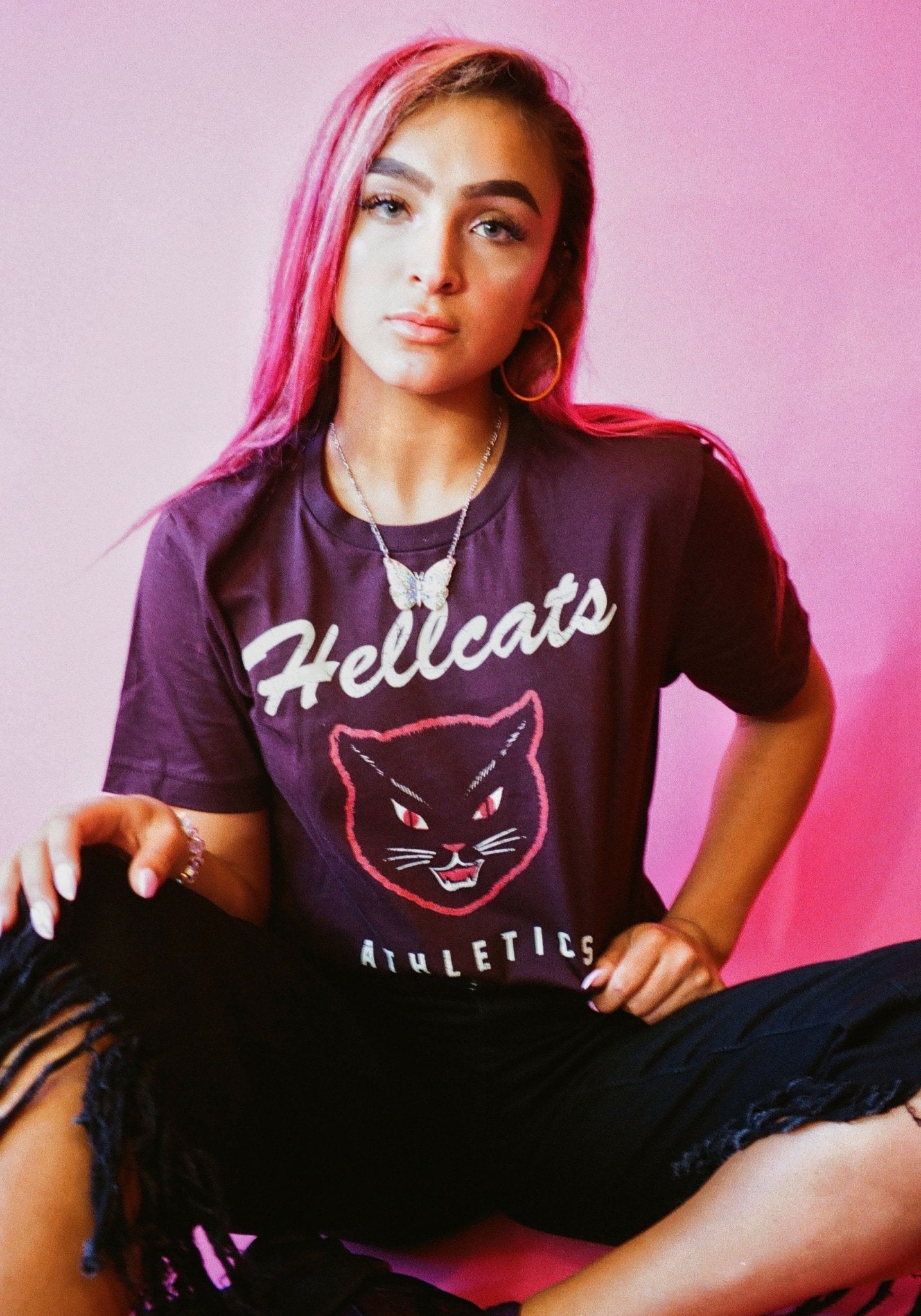 Hellcats Athletics Tee by kaeraz athletic cat goth