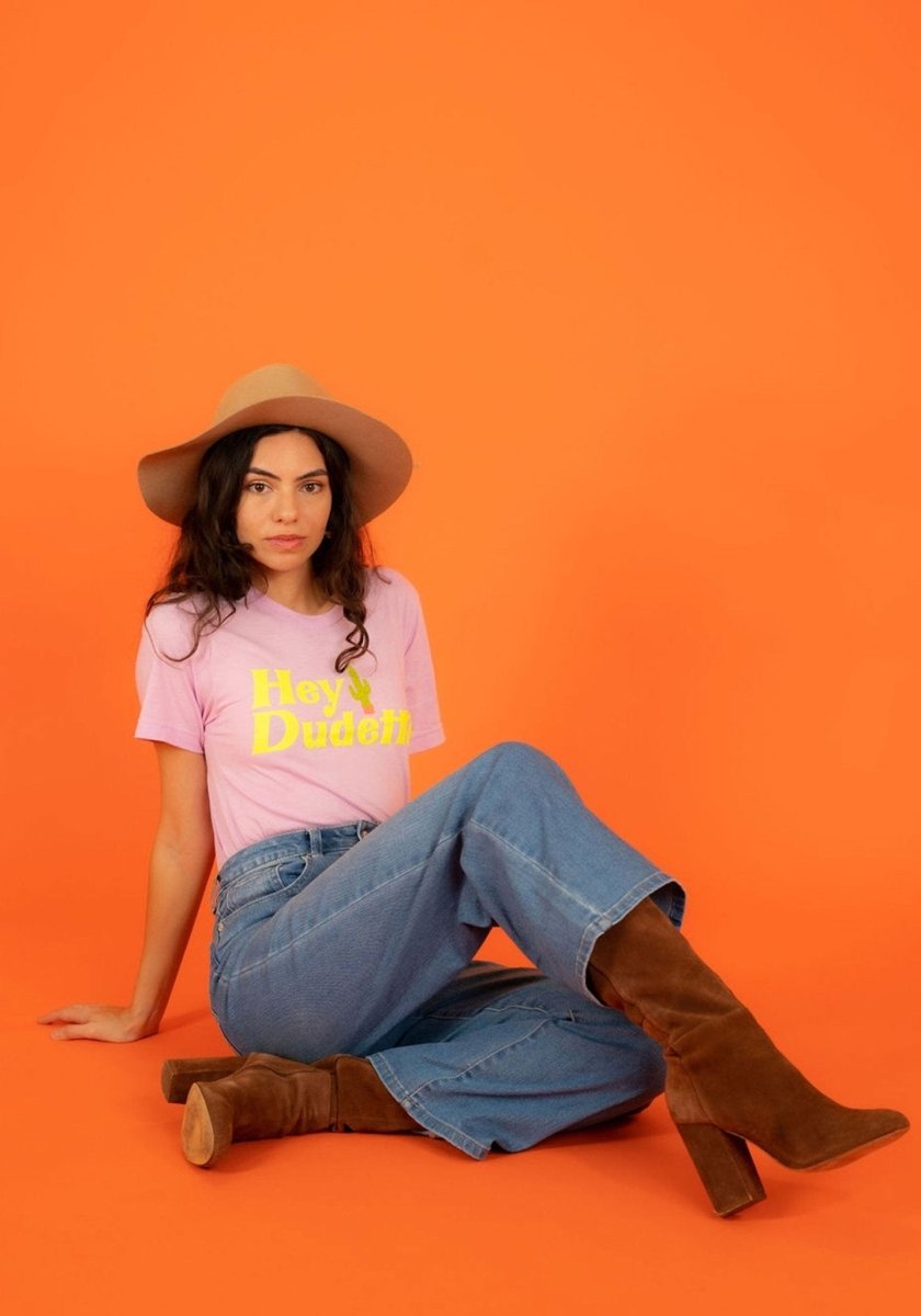 Hey Dudette Tee by kaeraz cactus cowgirl desert