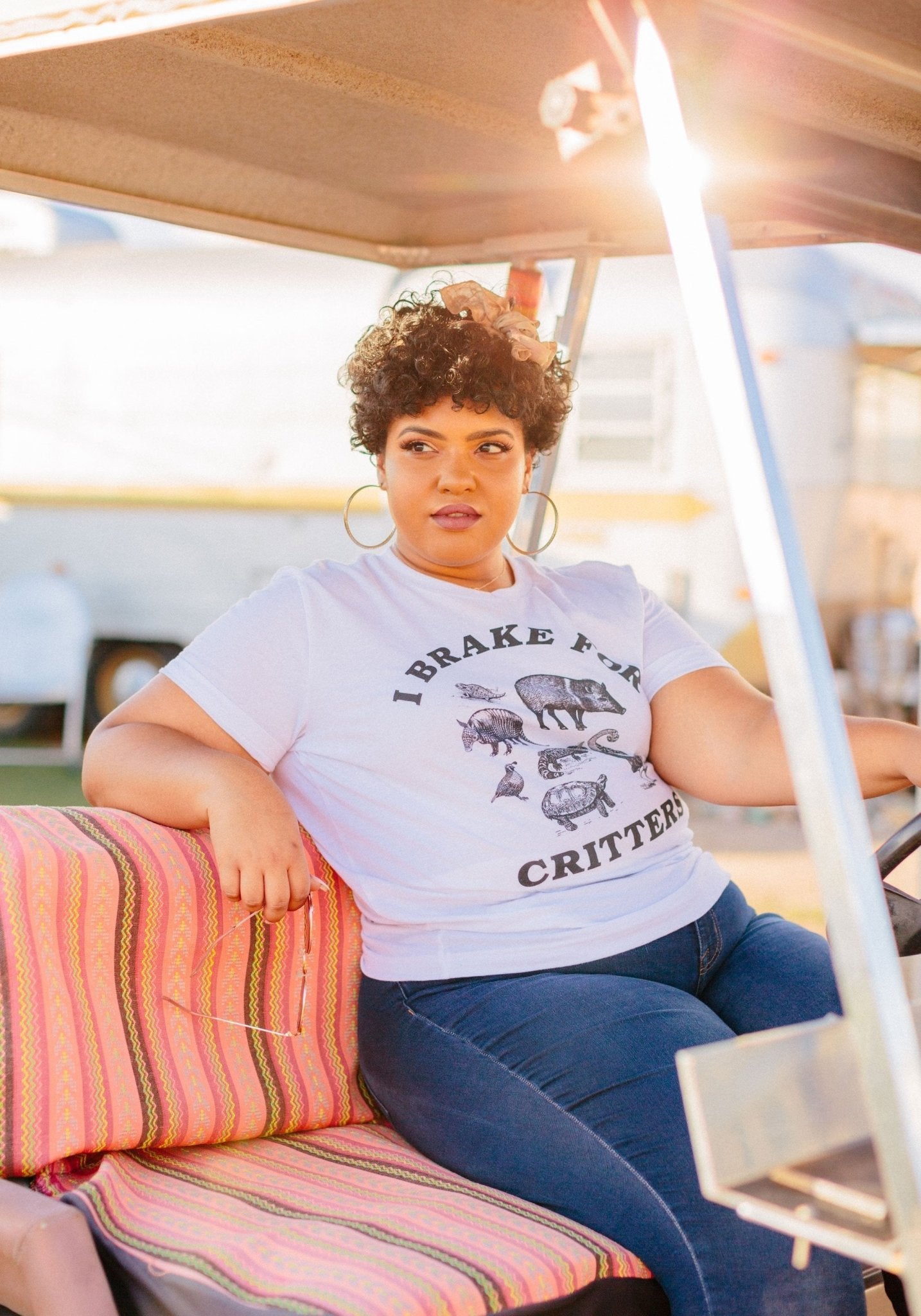 I Brake For Critters Tee by kaeraz animal armadillo conservation