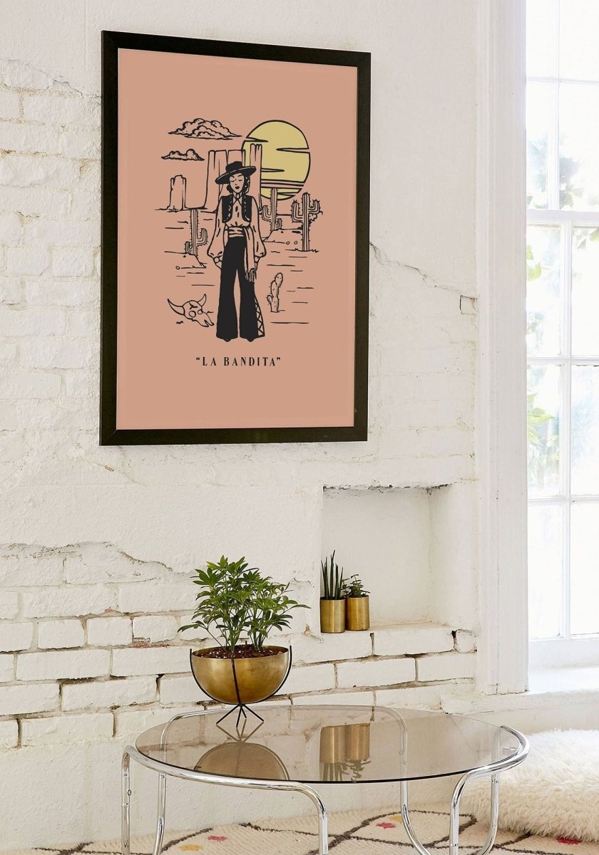 La Bandita Poster Print by kaeraz arizona arizona art cowgirl
