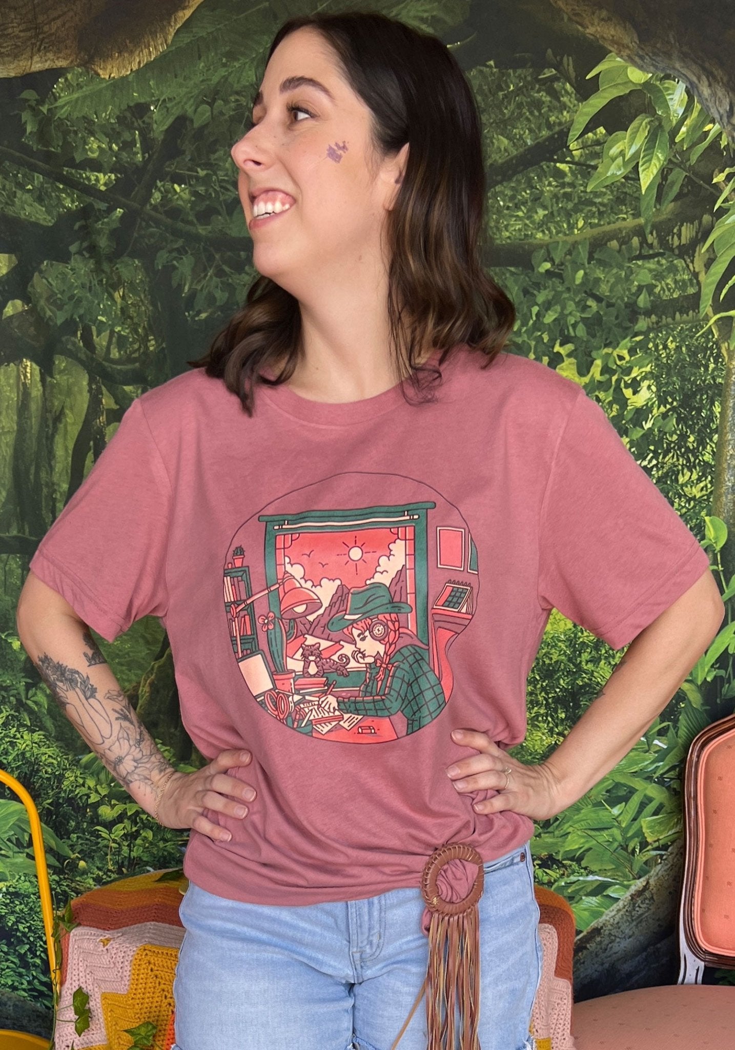 Lofi Cowgirl Tee by kaeraz arizona chill chillin