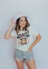 Miami Beach Celestial Sun Tee by kaeraz beach florida florida shirt