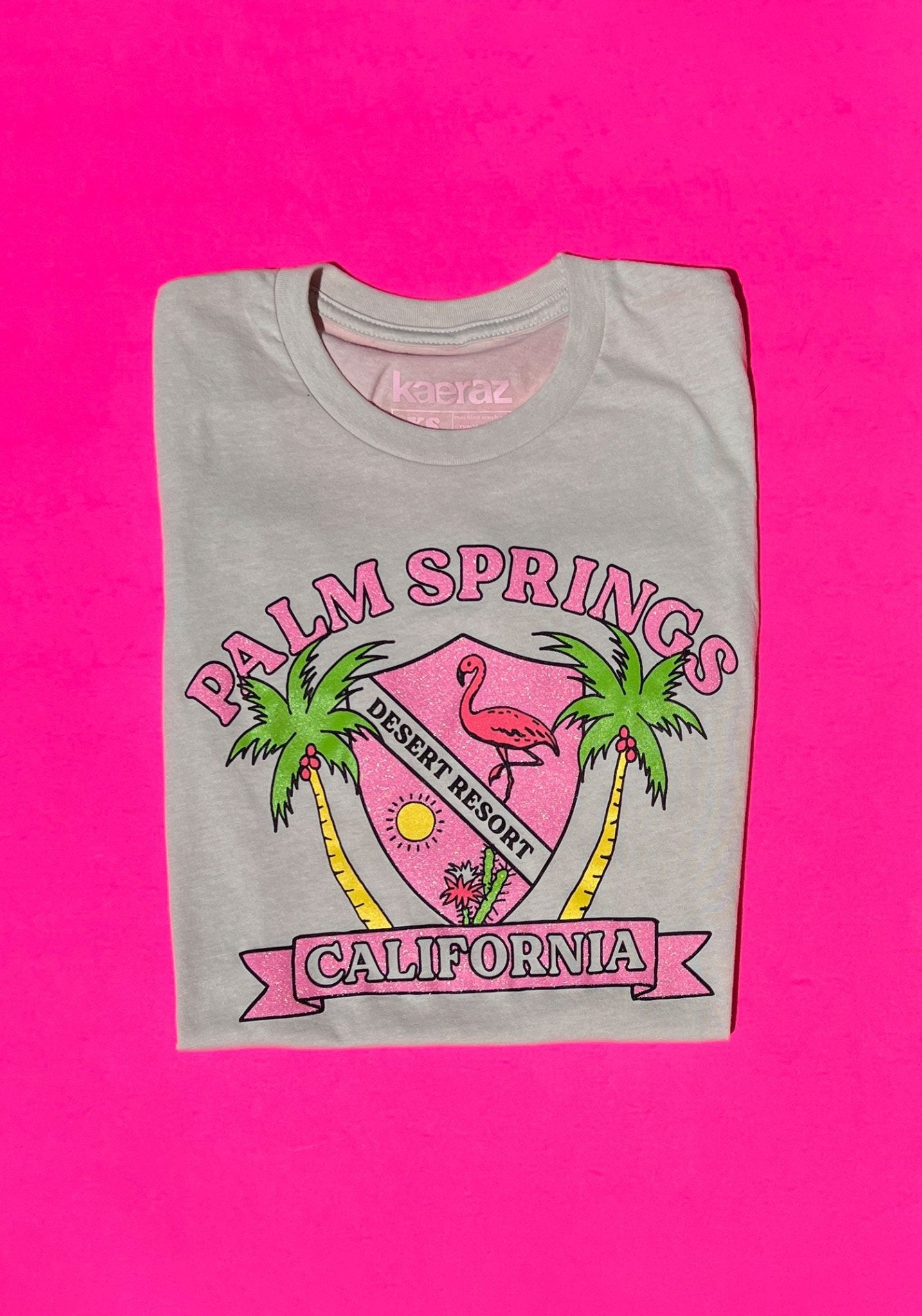Palm Springs Glitter Tee by kaeraz cactus california desert