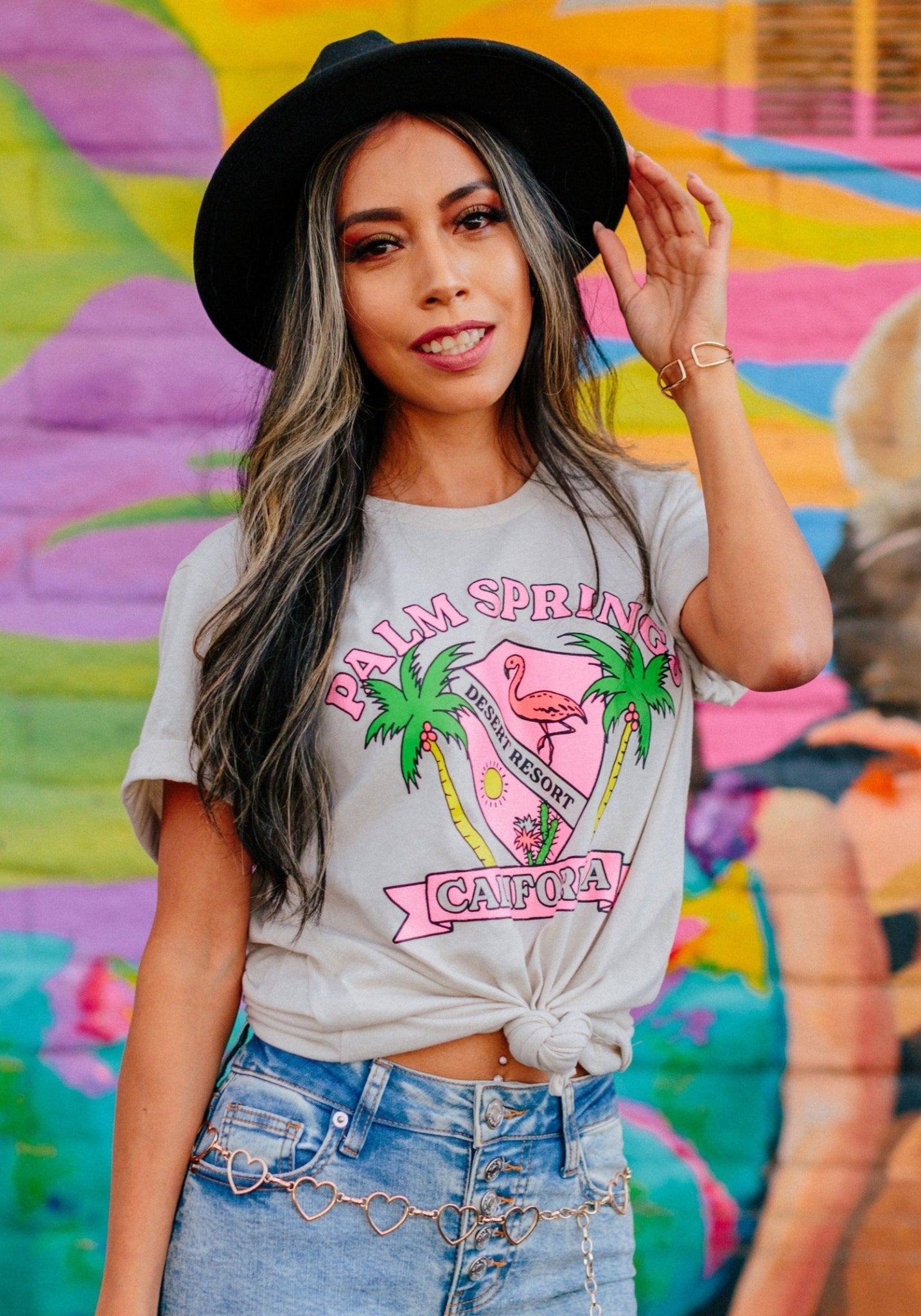 Palm Springs Glitter Tee by kaeraz cactus california desert