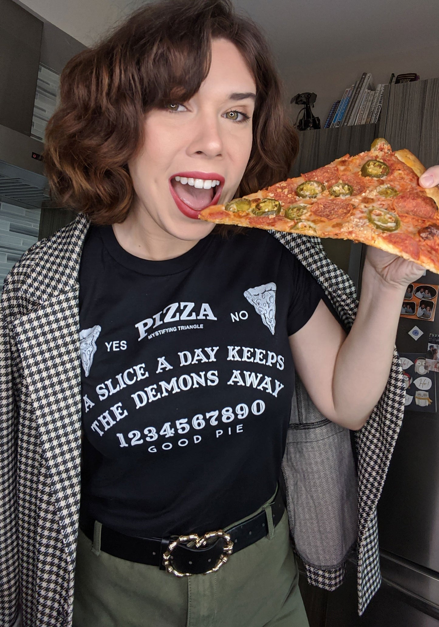 Pizza Oracle Tee by kaeraz boo cropped tee halloween shirt
