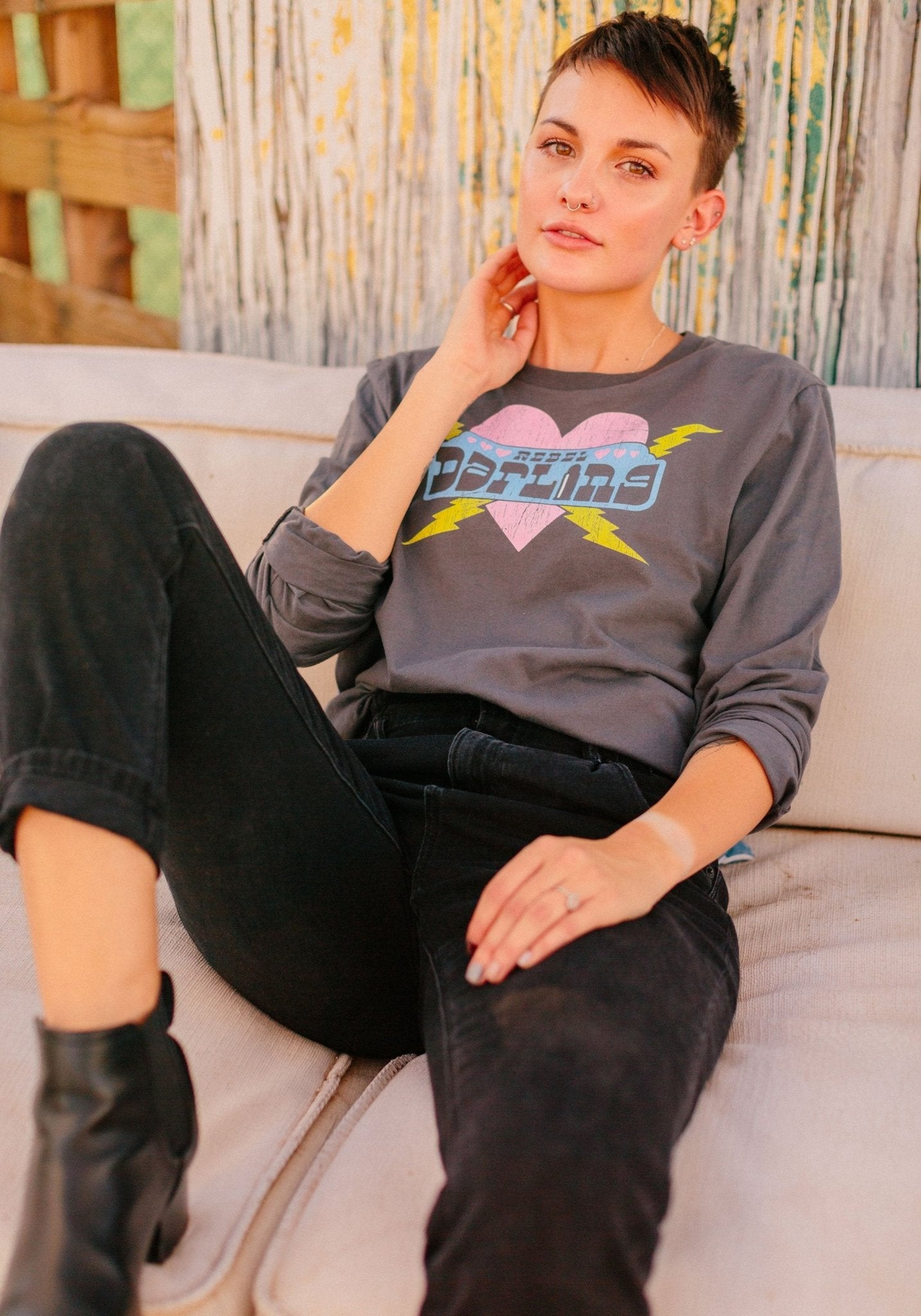 Rebel Darling Long Sleeve Tee by kaeraz 70s bullet desert