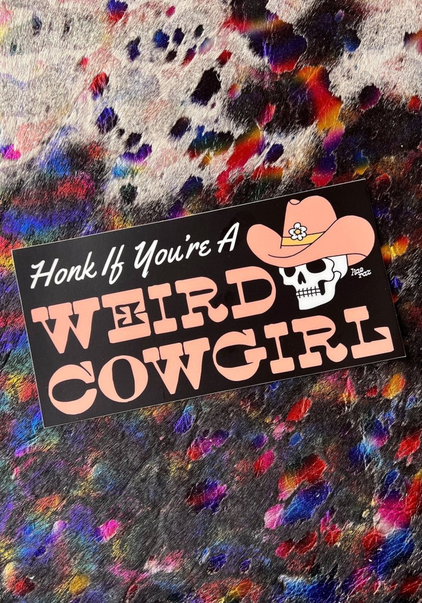 Weird Cowgirl Bumper Sticker by kaeraz country country girl country music