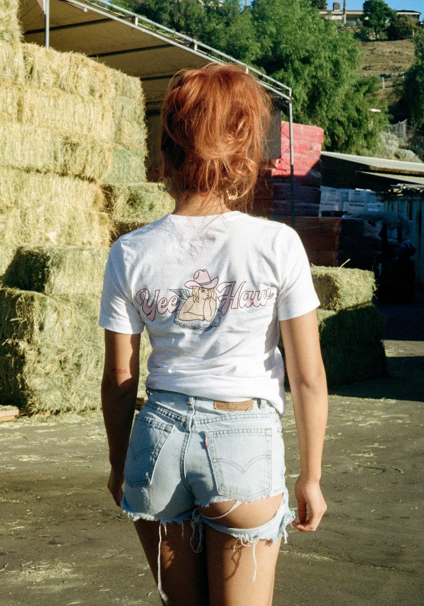 Yeehaw Angel Tee by kaeraz angels cherub cowgirl