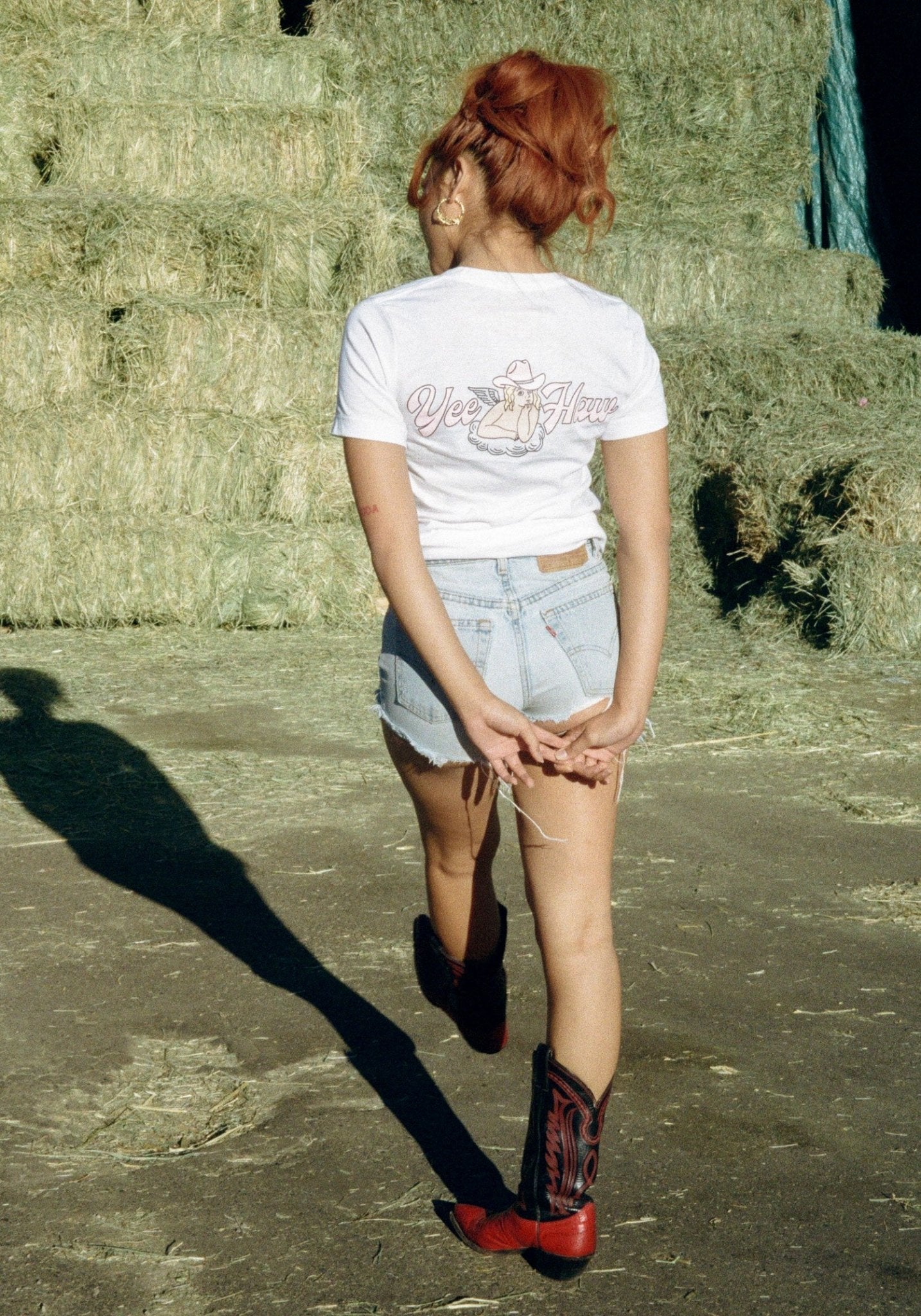 Yeehaw Angel Tee by kaeraz angels cherub cowgirl