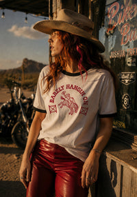 Barely Hangin' On Ringer Tee