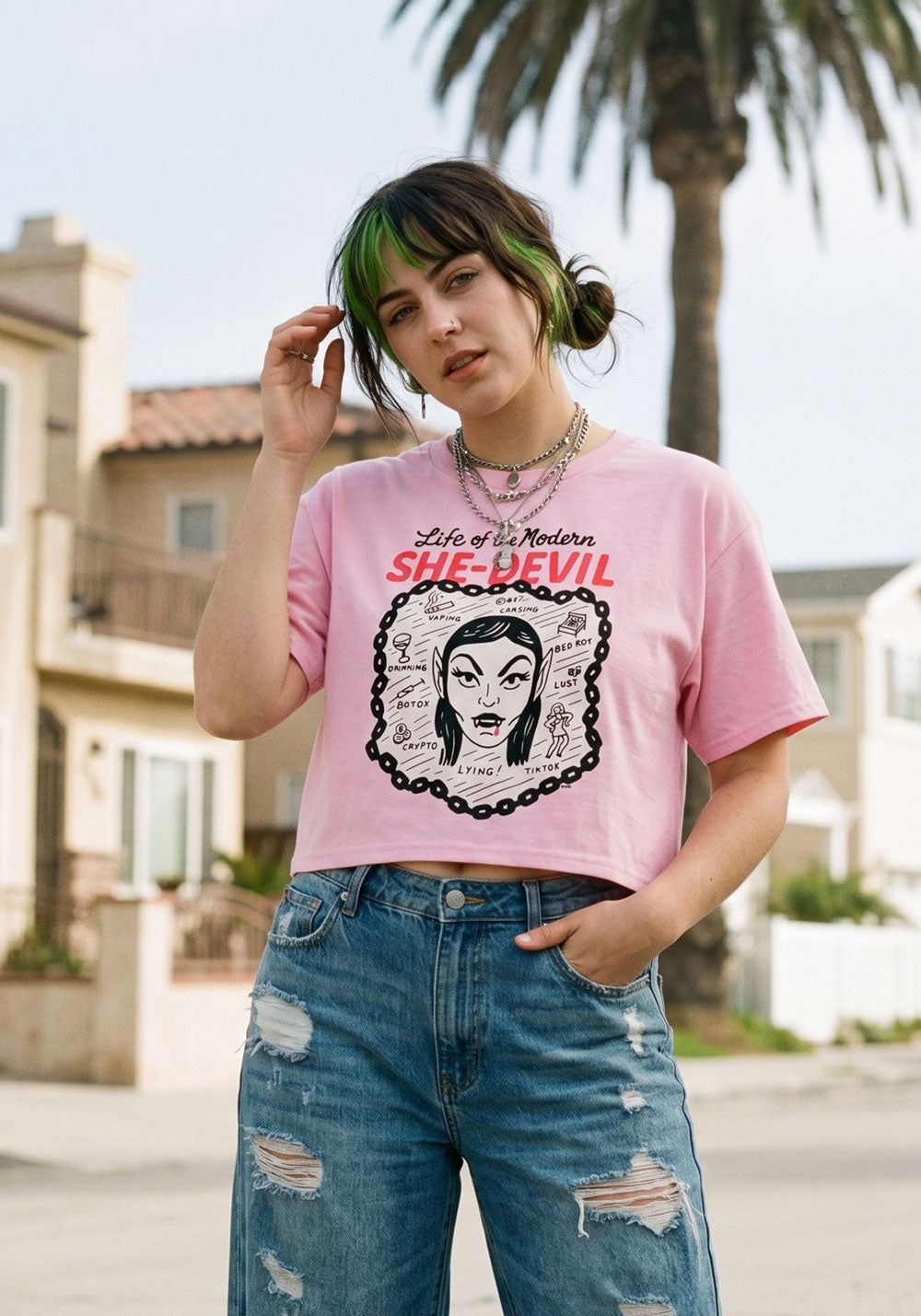 Modern She-Devil Crop Tee