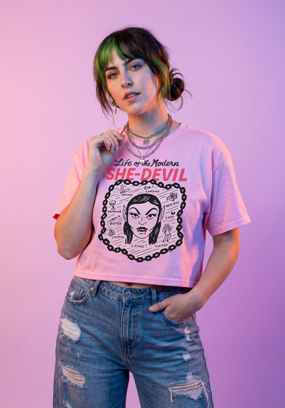 Modern She-Devil Crop Tee