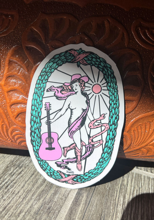 The Cowgirl Tarot Sticker