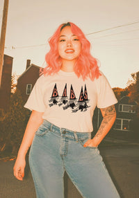 Babes On Brooms Tee by kaeraz black cat broom broomstick