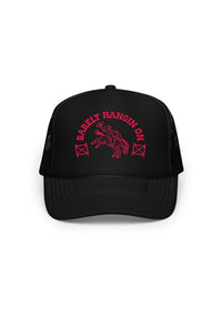 Barely Hangin' On Trucker Hat by kaeraz cowgirl horse horses