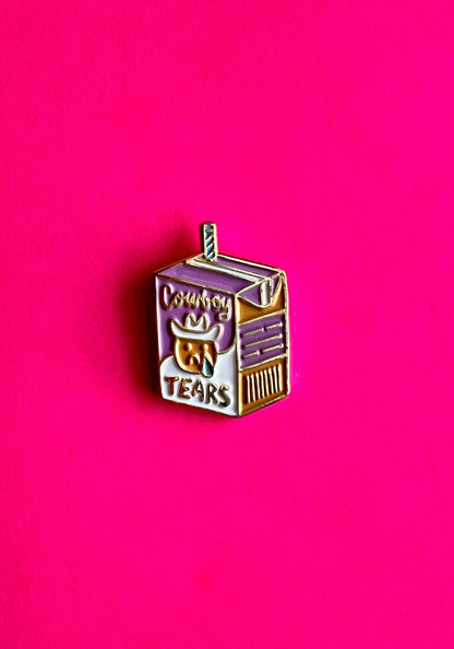 Cowboy Tears Enamel Pin by kaeraz carton cowboy cowboy hat