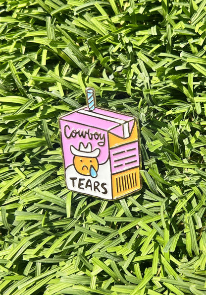 Cowboy Tears Enamel Pin by kaeraz carton cowboy cowboy hat