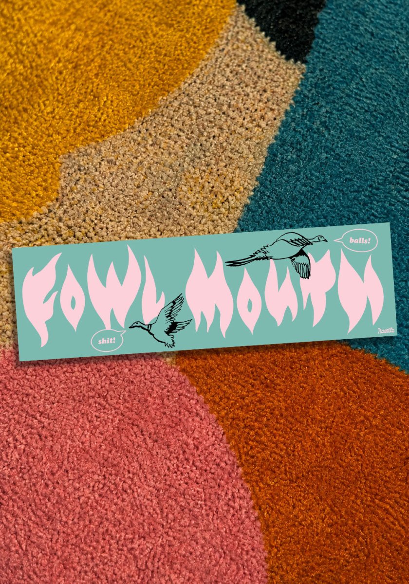 Fowl Mouth Birds Magnetic Bumper Sticker by kaeraz bird bird lover bird watcher