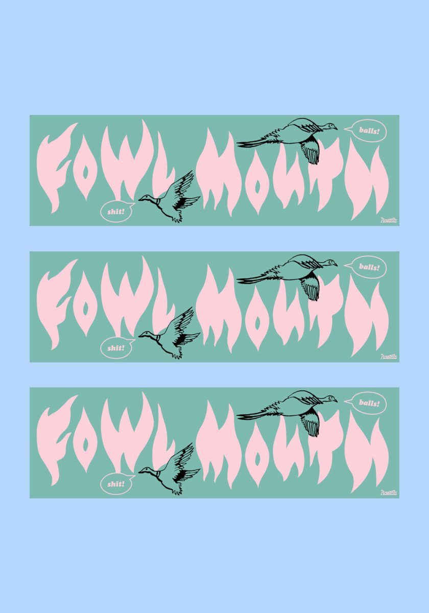 Fowl Mouth Birds Magnetic Bumper Sticker by kaeraz bird bird lover bird watcher