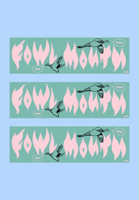 Fowl Mouth Birds Magnetic Bumper Sticker by kaeraz bird bird lover bird watcher