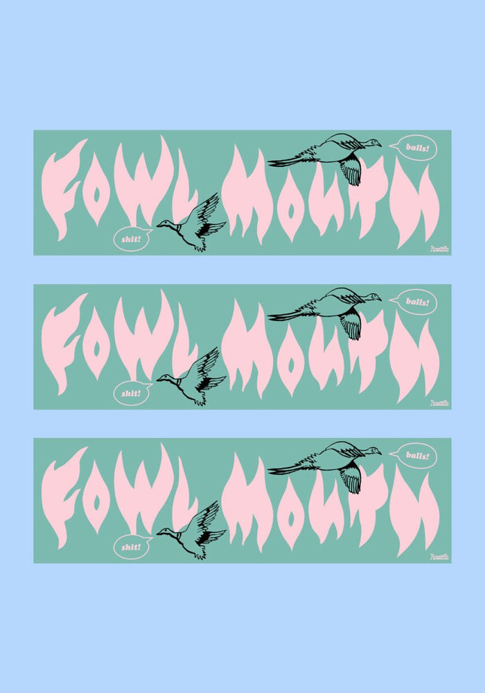 Fowl Mouth Birds Magnetic Bumper Sticker by kaeraz bird bird lover bird watcher