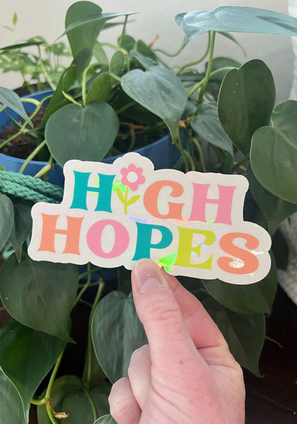 High Hopes Suncatcher Window Decal by kaeraz cling daisy decal
