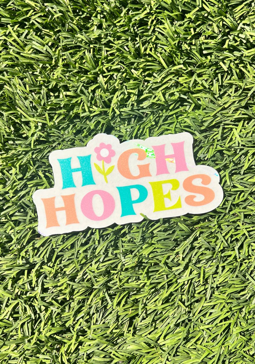 High Hopes Suncatcher Window Decal by kaeraz cling daisy decal