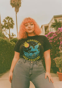 Just Existing Unicorn Tee by kaeraz 70s black light fantasy