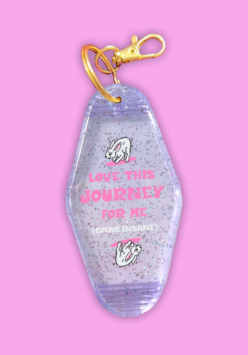 Love This Journey Glitter Keychain by kaeraz bunny glitter rabbit