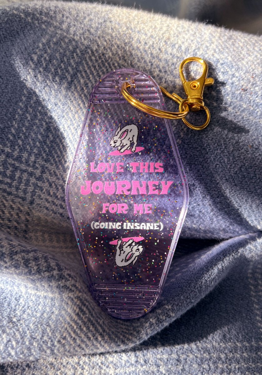 Love This Journey Glitter Keychain by kaeraz bunny glitter rabbit