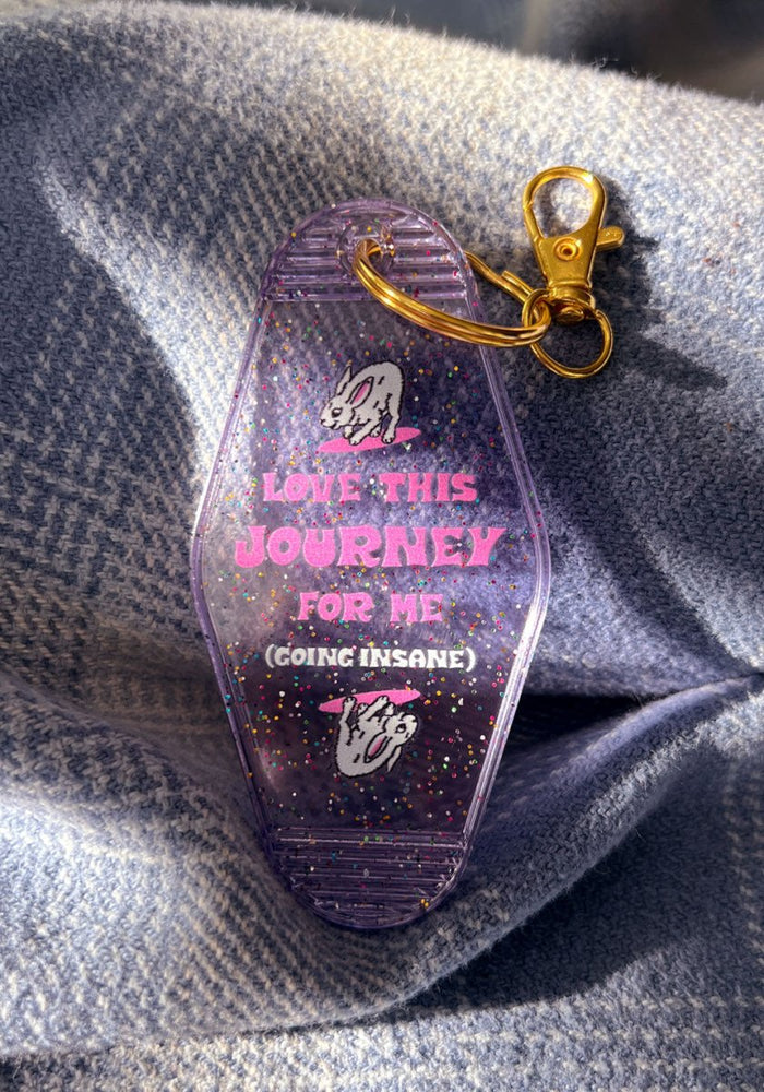 Love This Journey Glitter Keychain by kaeraz bunny glitter rabbit