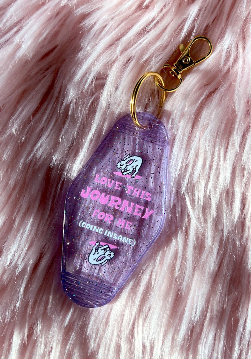 Love This Journey Glitter Keychain by kaeraz bunny glitter rabbit