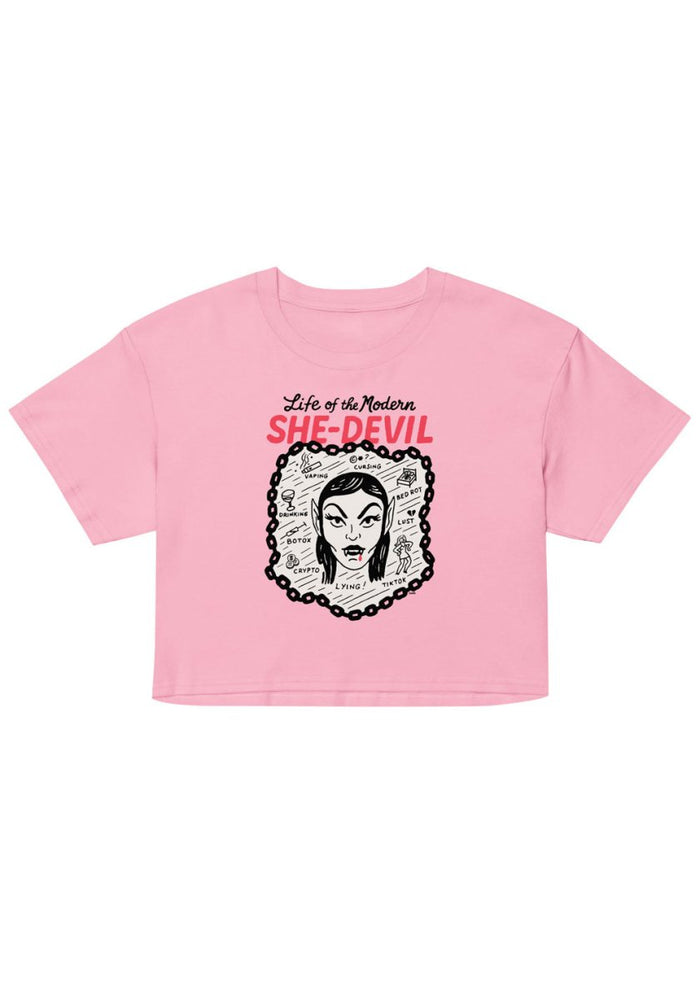 Modern She - Devil Crop Tee by kaeraz bed rot devil feminism