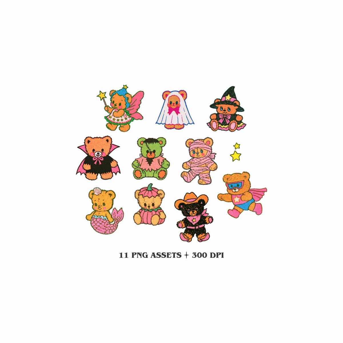 Teddy Bear Halloween Clipart Bundle | Digital Download by kaeraz bears clipart download