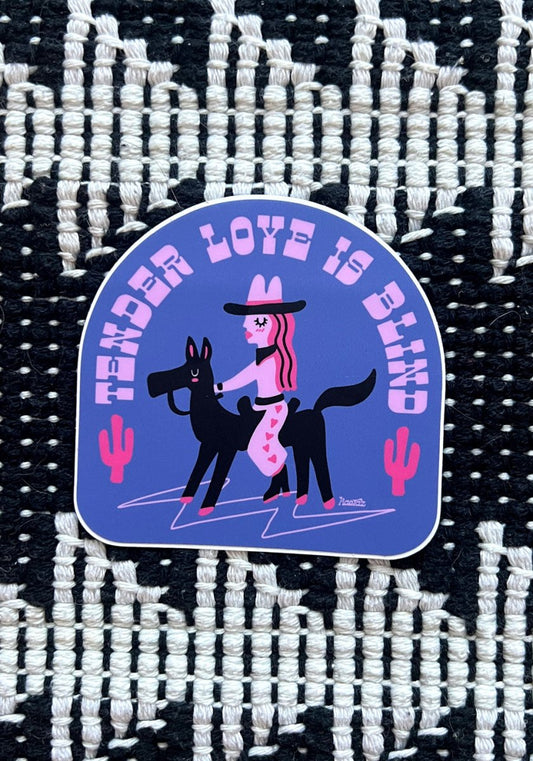 Tender Love Is Blind Sticker by kaeraz cactus cowgirl horse