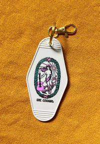 The Cowgirl Tarot Keychain by kaeraz cowgirl guitar tarot
