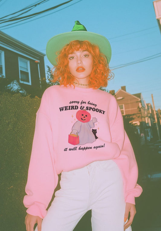 Weird and Spooky Sweatshirt by kaeraz black cat halloween october