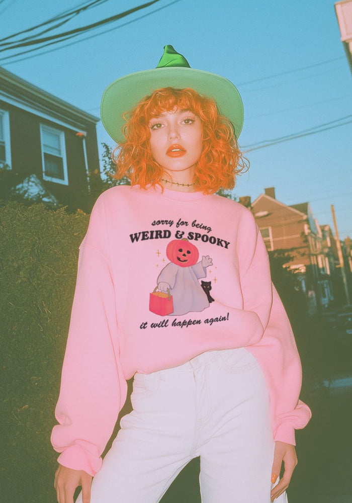 Weird and Spooky Sweatshirt by kaeraz black cat halloween october