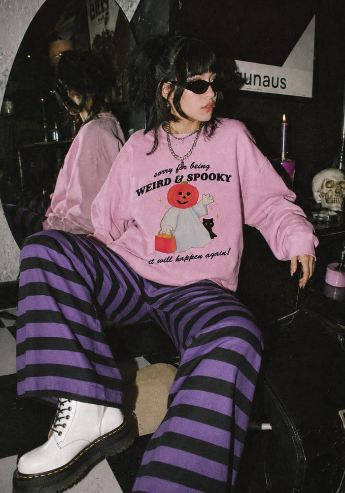Weird and Spooky Sweatshirt by kaeraz black cat halloween october