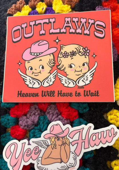 Angel Outlaws Big Vinyl Sticker by kaeraz angel angels cherub