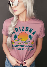 Arizona Beat The Heat Roadrunner Tee by kaeraz arizona arizona shirt desert